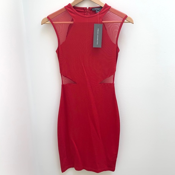French Connection | Viven Mesh Panel Dress - Picture 2 of 7